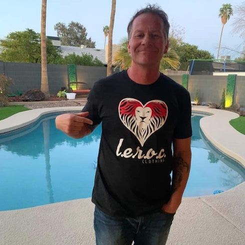 l.e.r.o.c. logo tee black